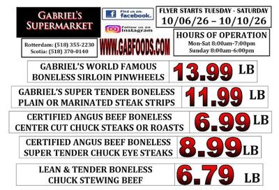 Gabriel's Supermarkets Weekly Ad October 4 - 10, 2026