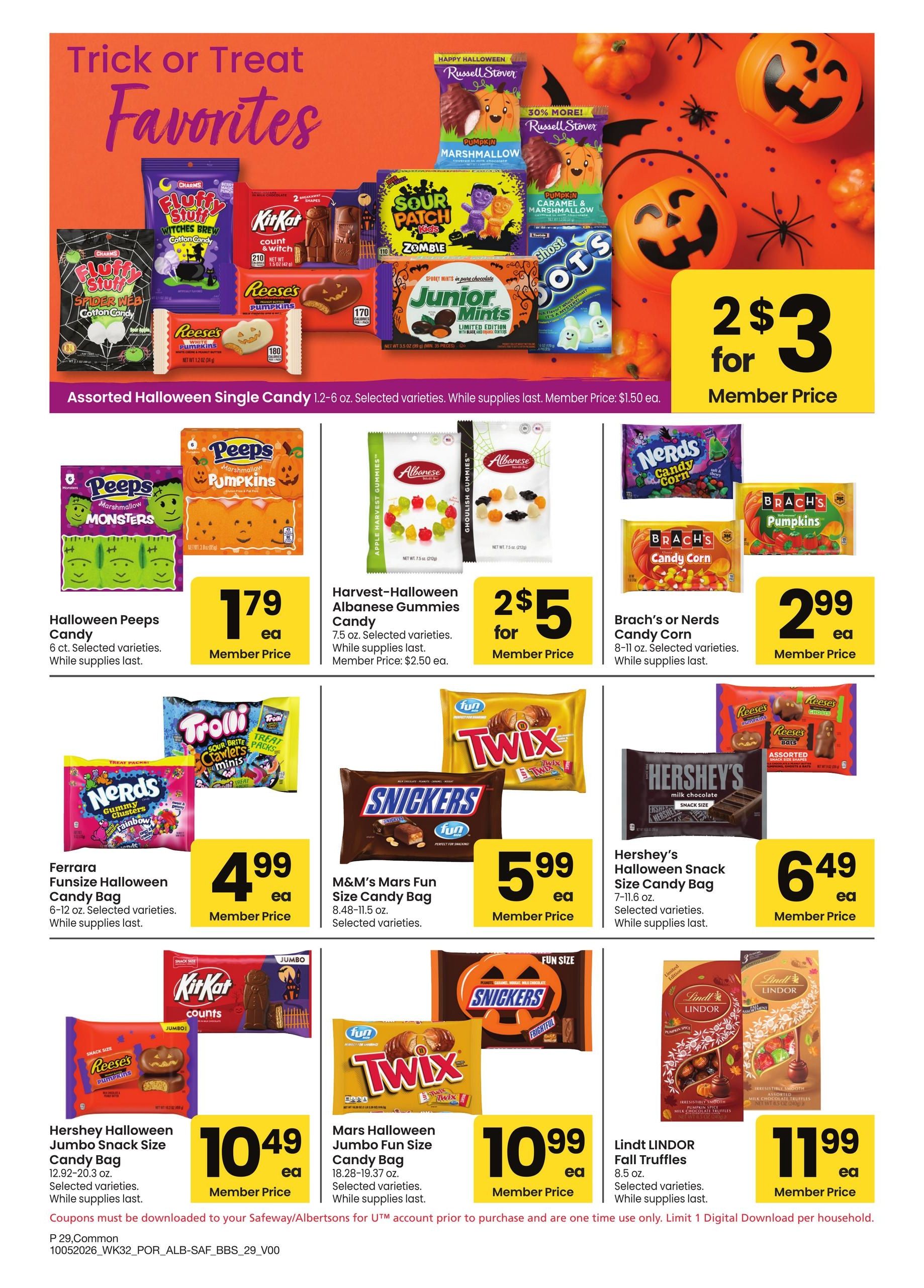 Albertsons (Alvadore Area, OR) Big Book of Savings Weekly Ad October 5 - November 1, 2026