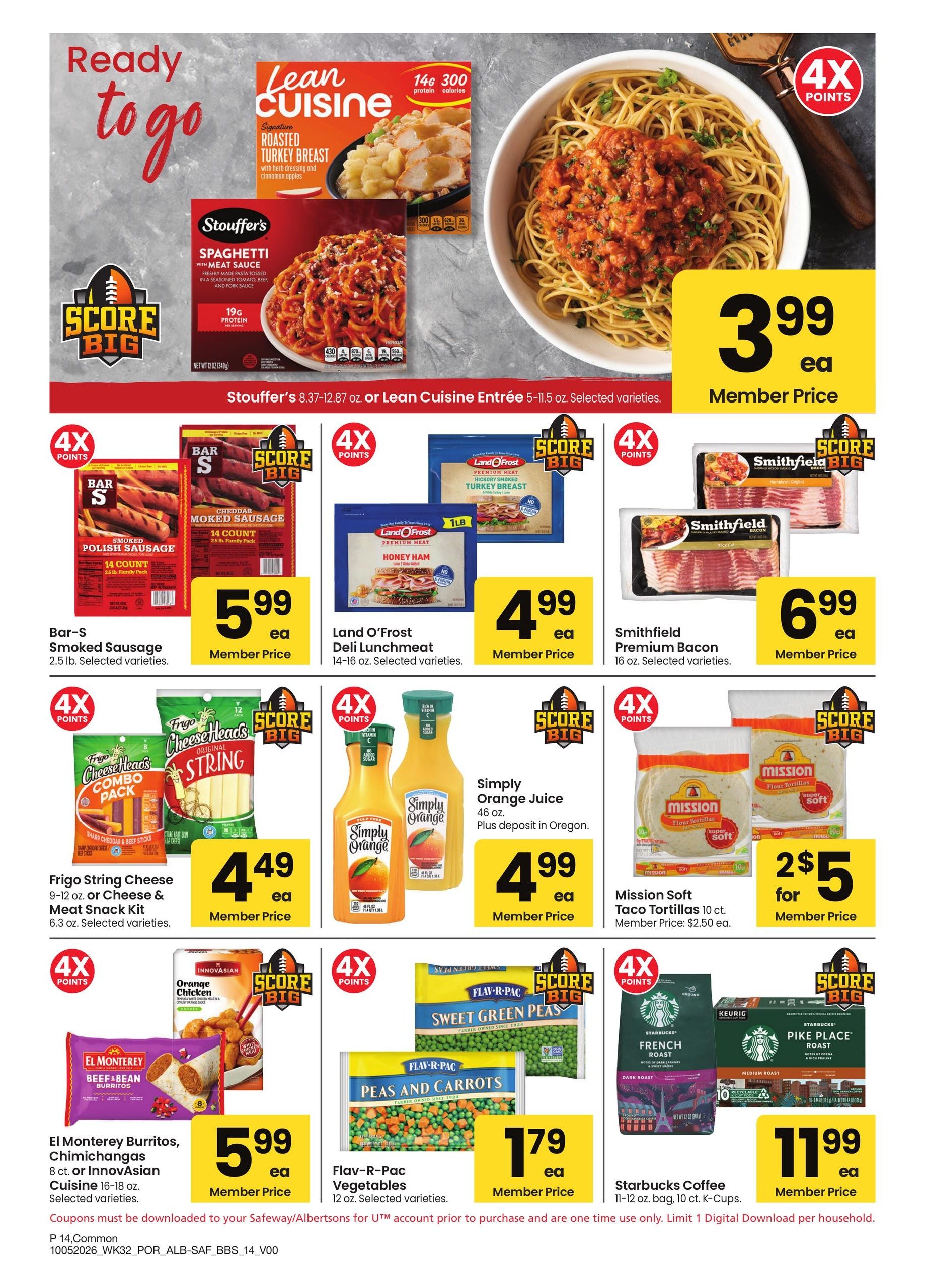 Safeway (Dorris Area, CA) Big Book of Savings Weekly Ad October 5 - November 1, 2026