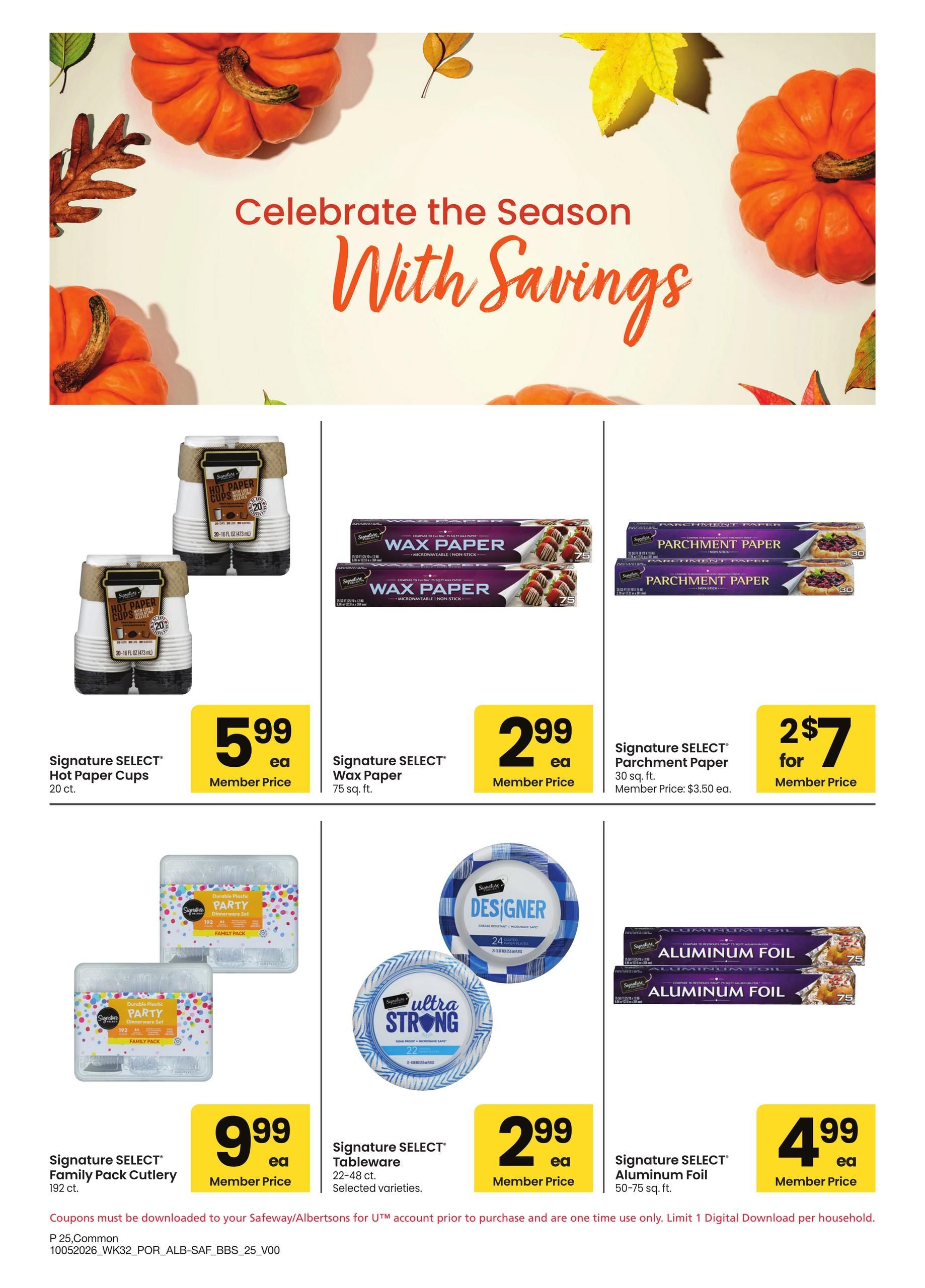 Safeway (Dorris Area, CA) Big Book of Savings Weekly Ad October 5 - November 1, 2026