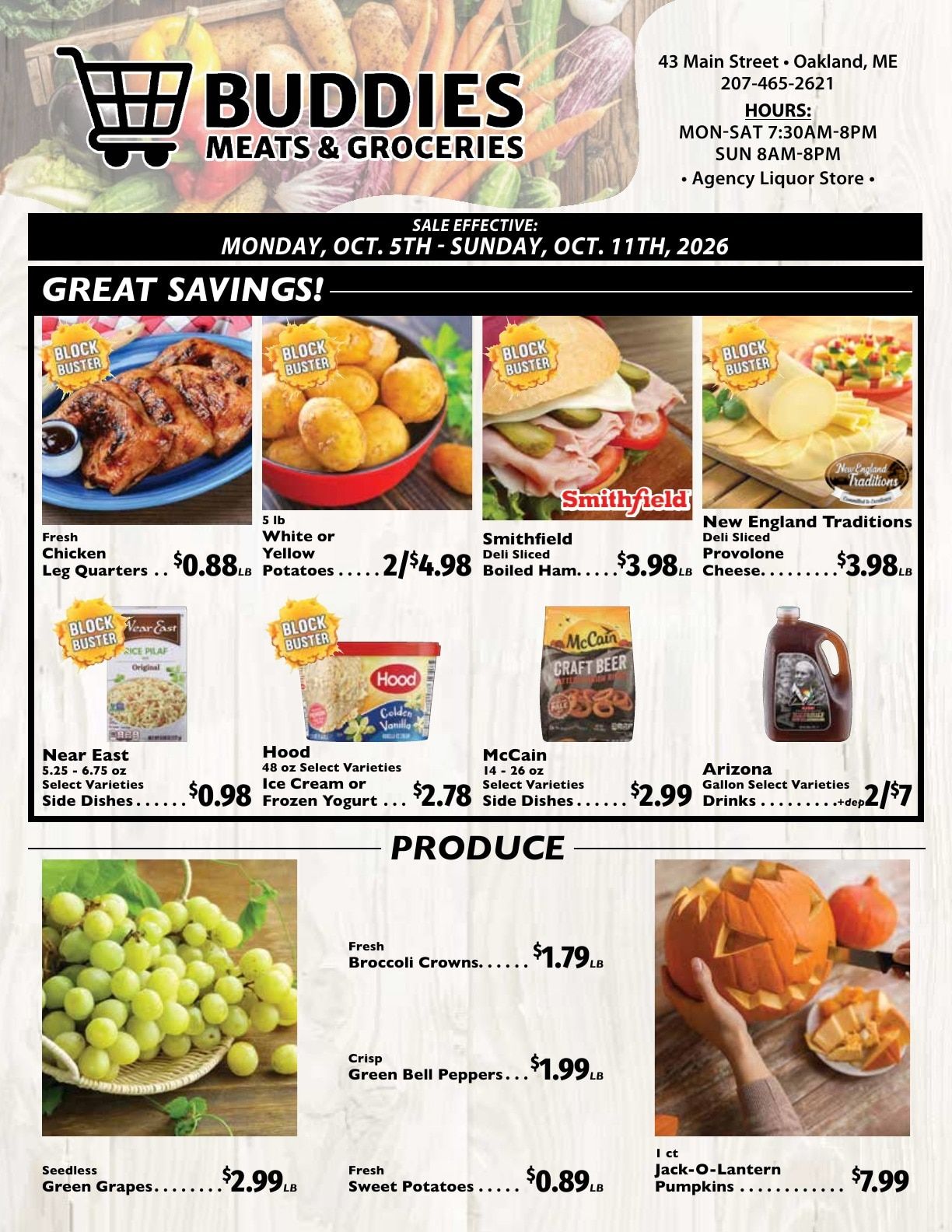 Buddies Meats & Groceries Weekly Ad October 5 - 11, 2026