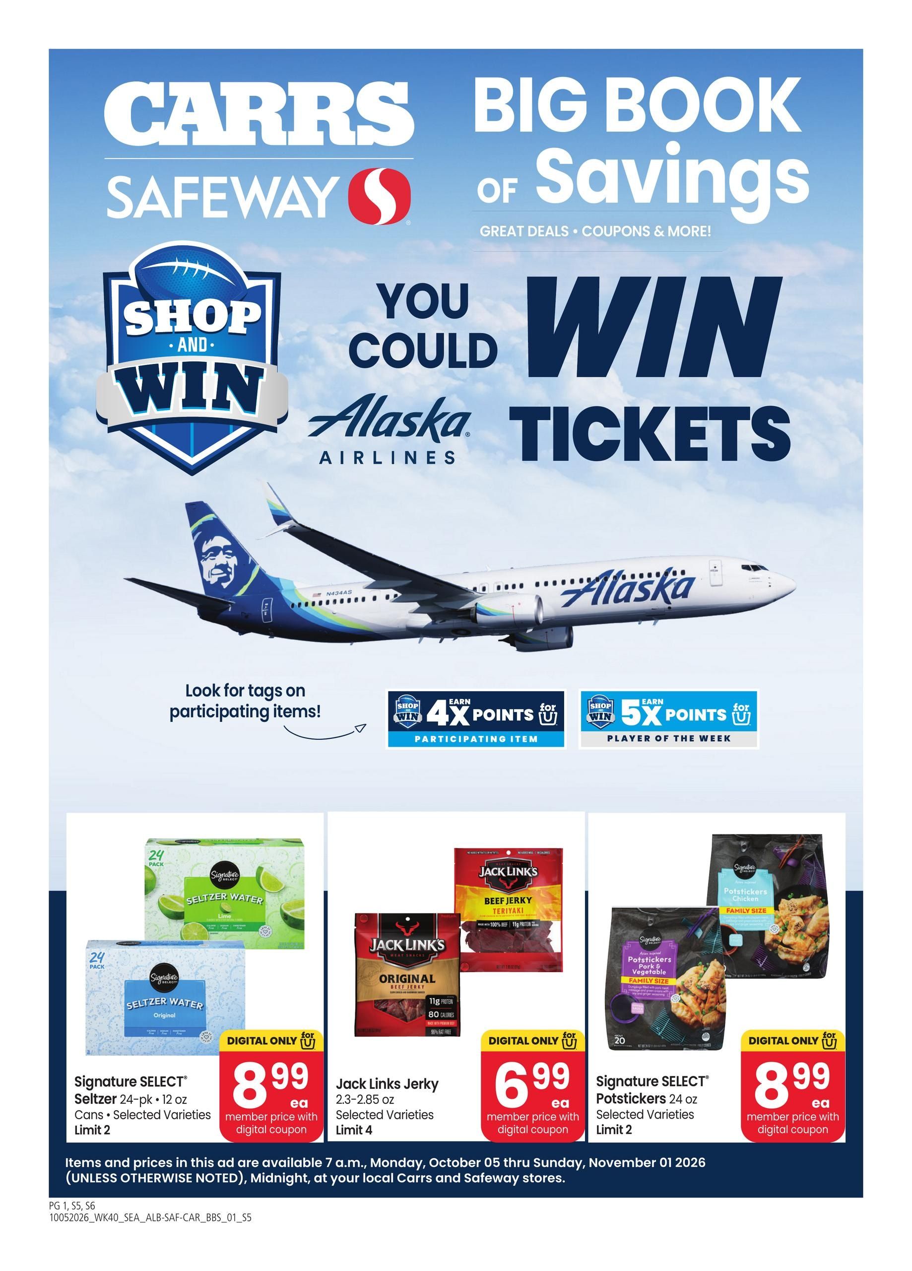 Safeway (Cooper Landing Area, AK) Big Book of Savings Weekly Ad October 5 - November 1, 2026