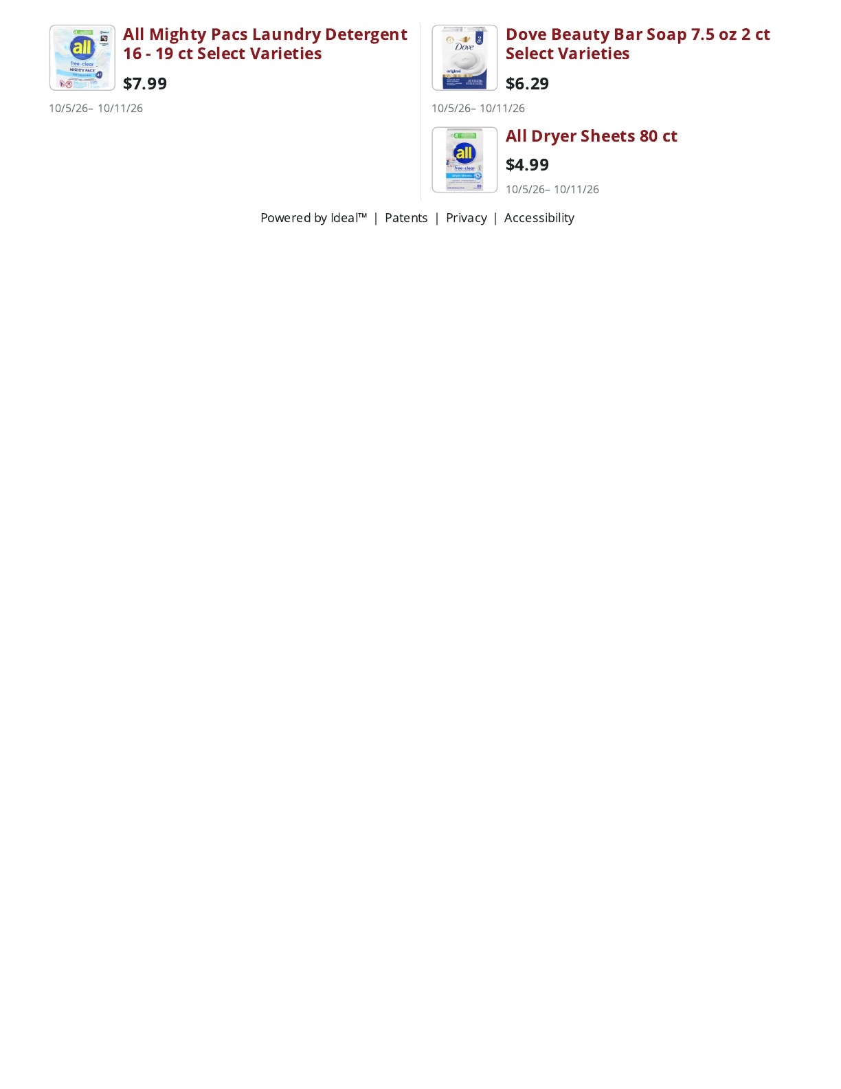 Main Street Market Weekly Ad October 5 - 11, 2026
