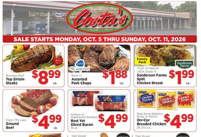 Costa's Supermarket Weekly Ad October 5 - 11, 2026