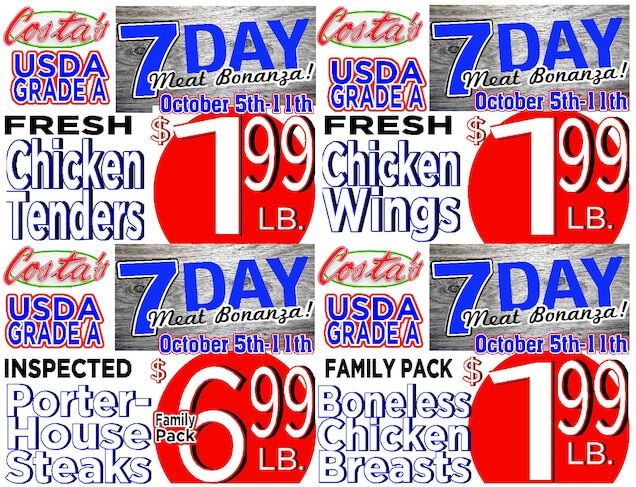 Costa's Supermarket Weekly Ad October 5 - 11, 2026