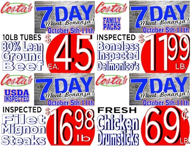 Costa's Supermarket Weekly Ad October 5 - 11, 2026