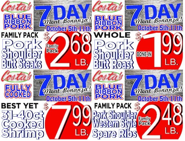 Costa's Supermarket Weekly Ad October 5 - 11, 2026