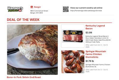 Hansen's IGA (Bangor, WI) Weekly Ad October 5 - 11, 2026