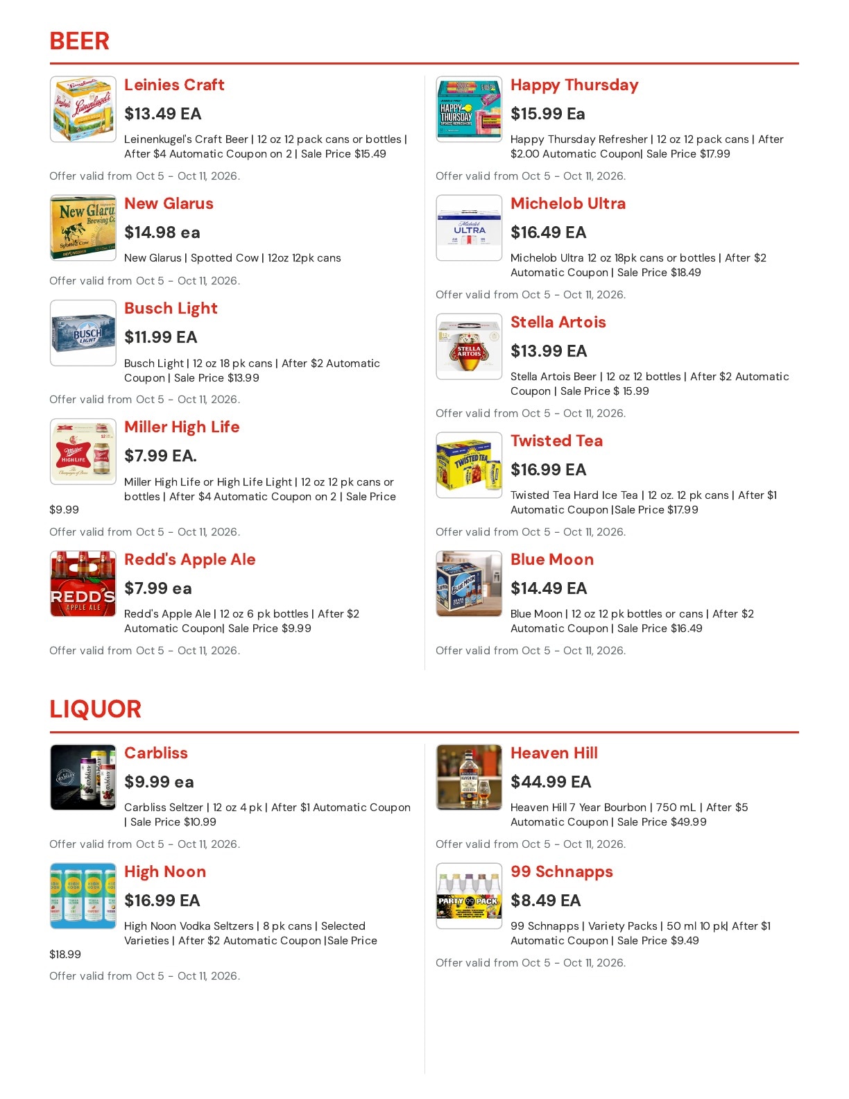 Hansen's IGA (Bangor, WI) Weekly Ad October 5 - 11, 2026