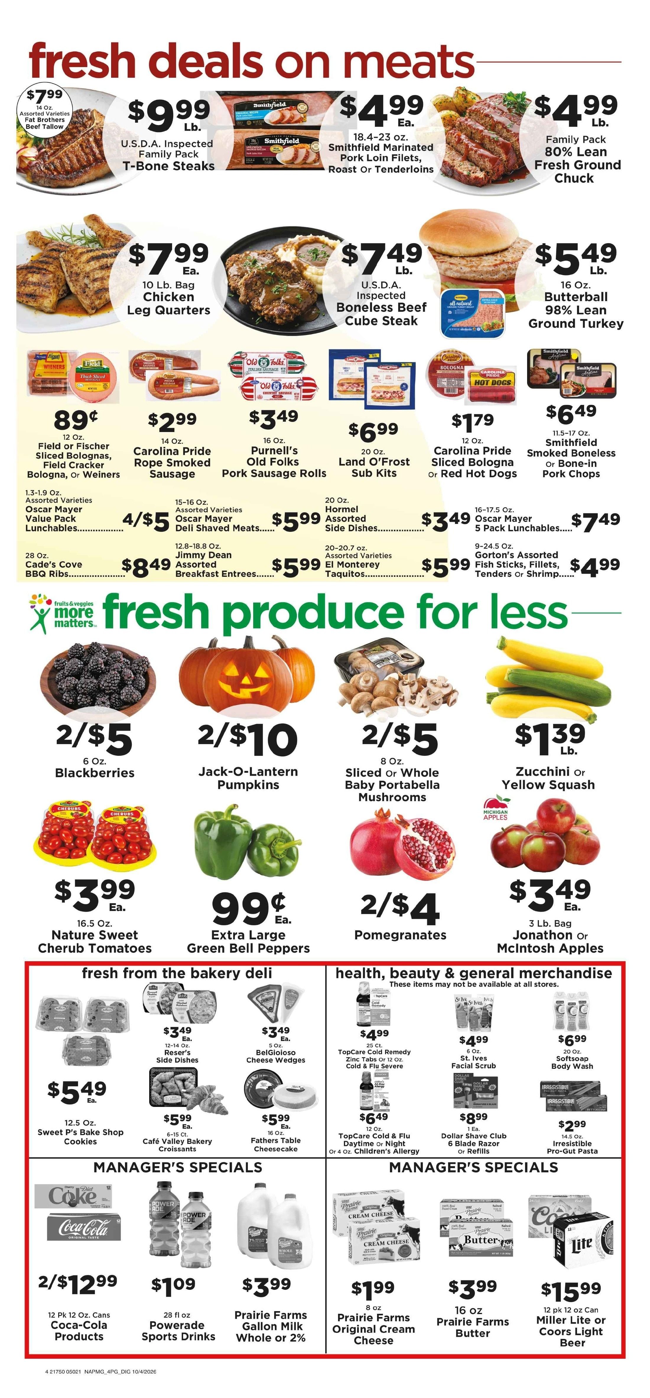 Chappell's Hometown Foods Weekly Ad October 5 - 11, 2026