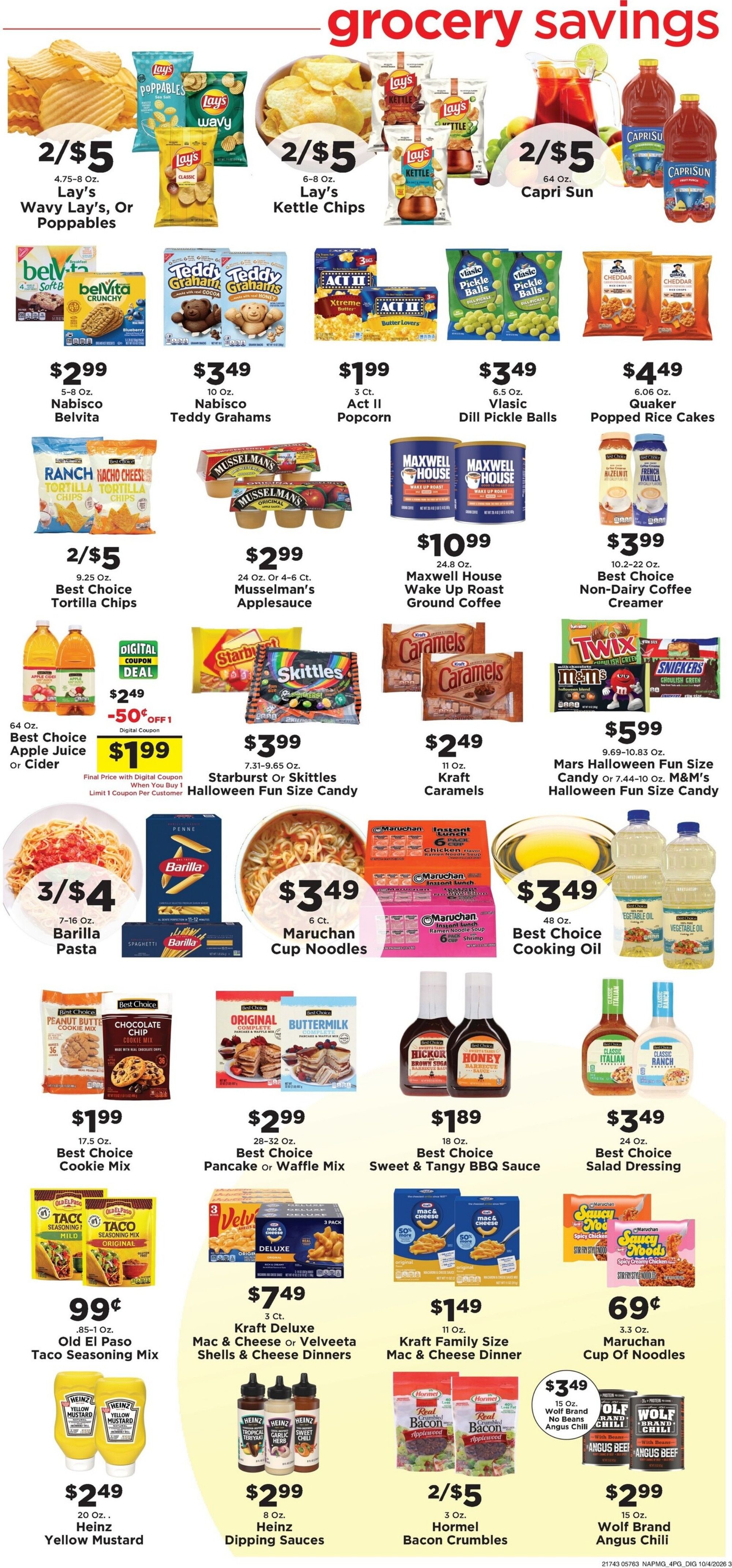 Taylorsville Country Mart Weekly Ad October 5 - 11, 2026