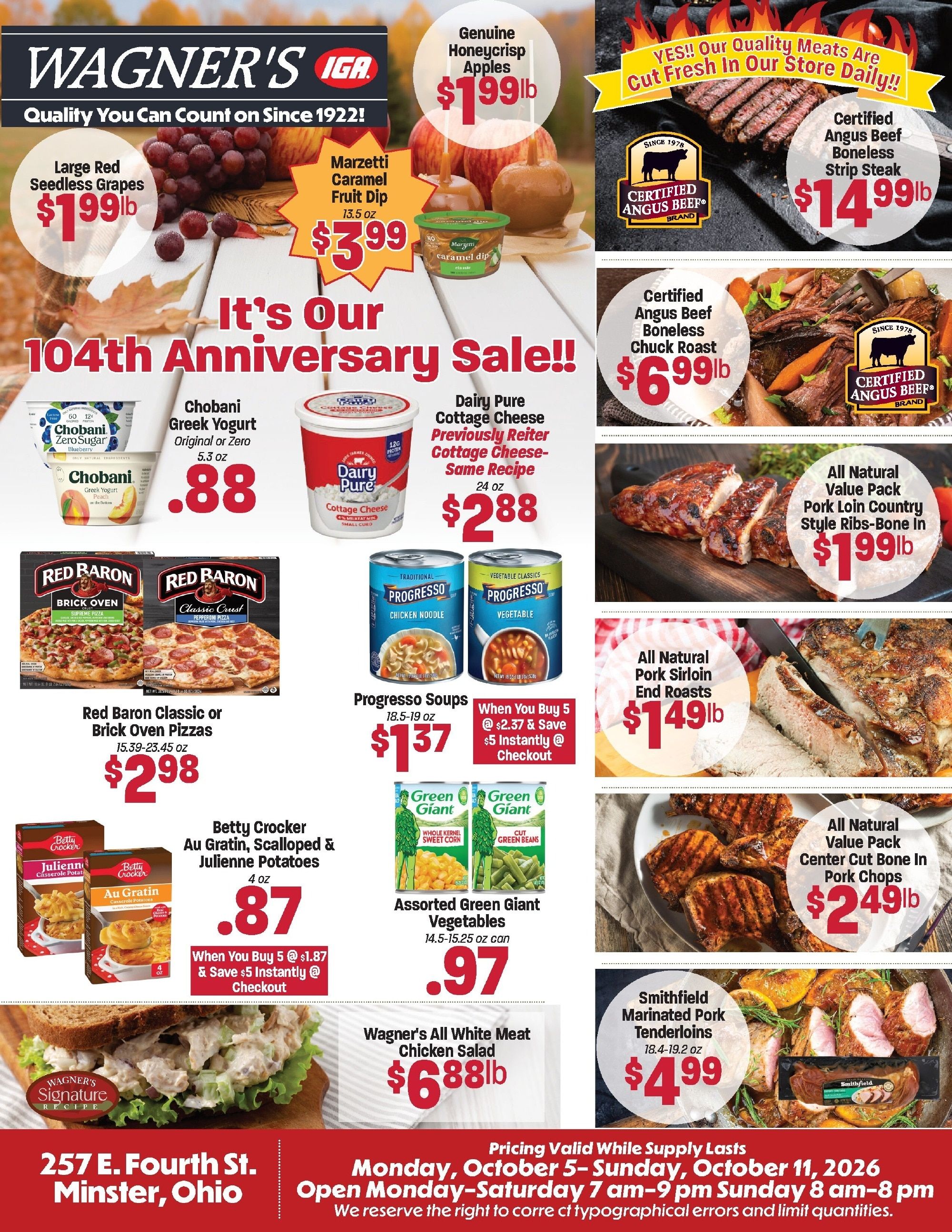 Wagner's IGA Weekly Ad October 5 - 11, 2026