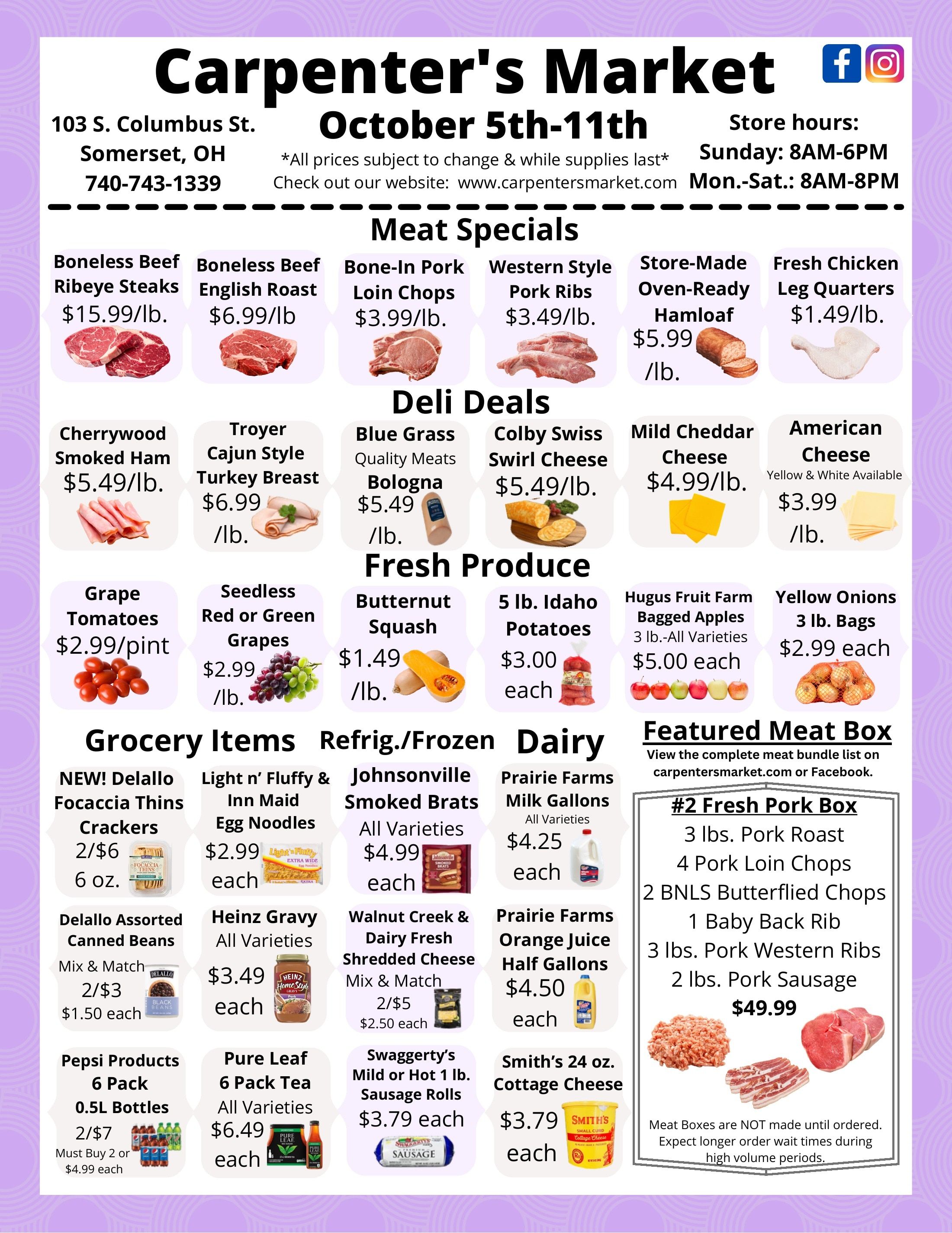 Carpenter's Market Weekly Ad October 5 - 11, 2026