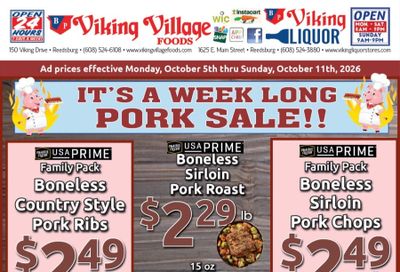 Viking Village Foods Weekly Ad October 5 - 11, 2026