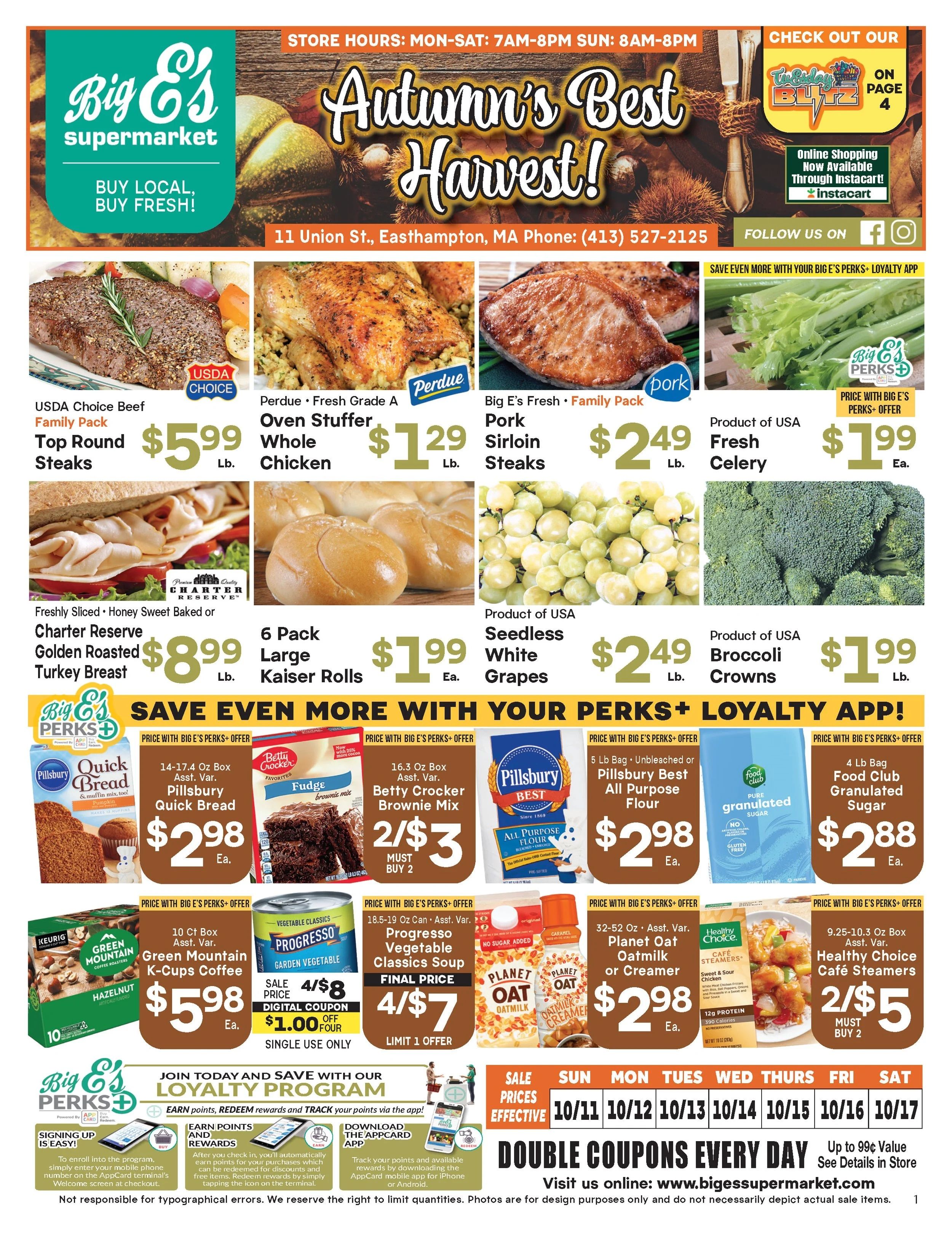 Big E's Supermarket Weekly Ad October 11 - 17, 2026