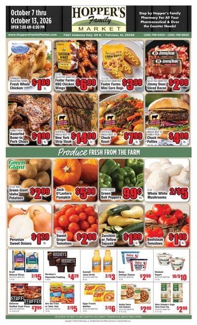 Hopper's Family Market Weekly Ad October 7 - 13, 2026