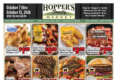 Hopper's Family Market Weekly Ad October 7 - 13, 2026