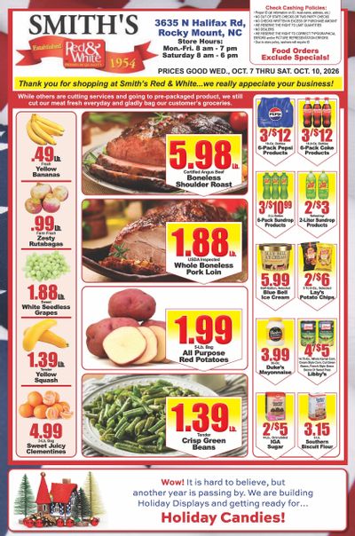 Smith's Red & White Weekly Ad October 7 - 13, 2026