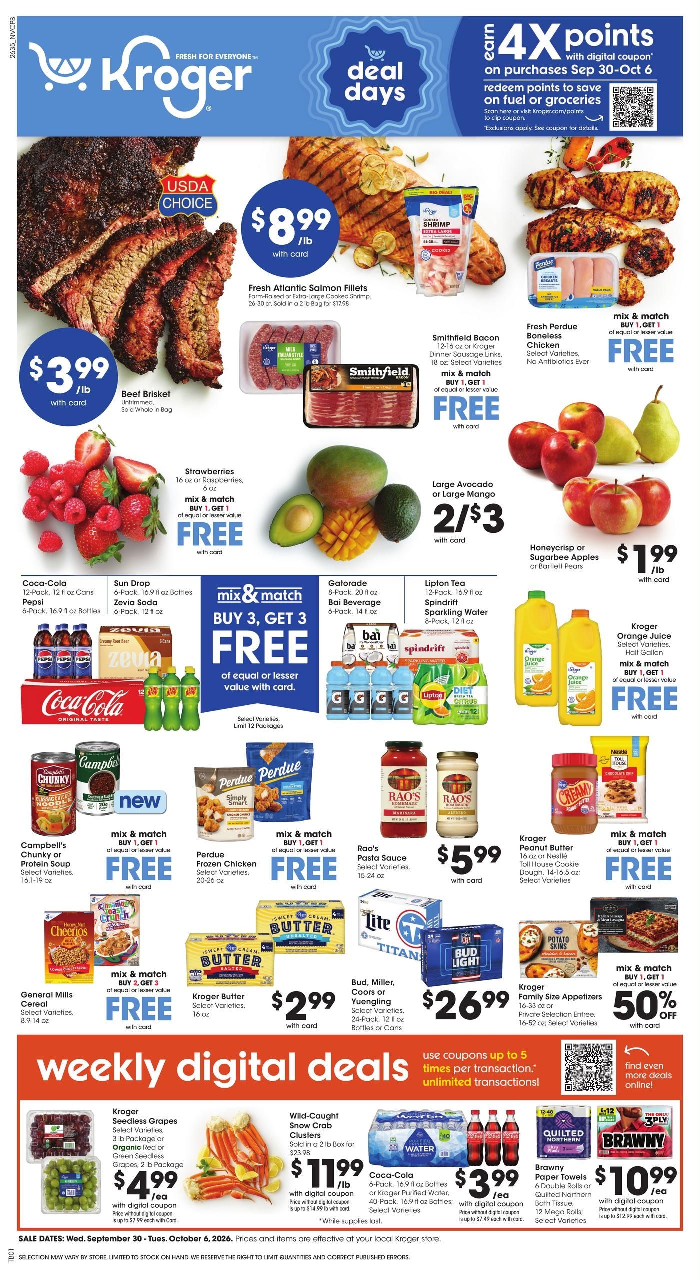 Kroger (Cottontown Area, TN) Weekly Ad September 30 - October 6, 2026
