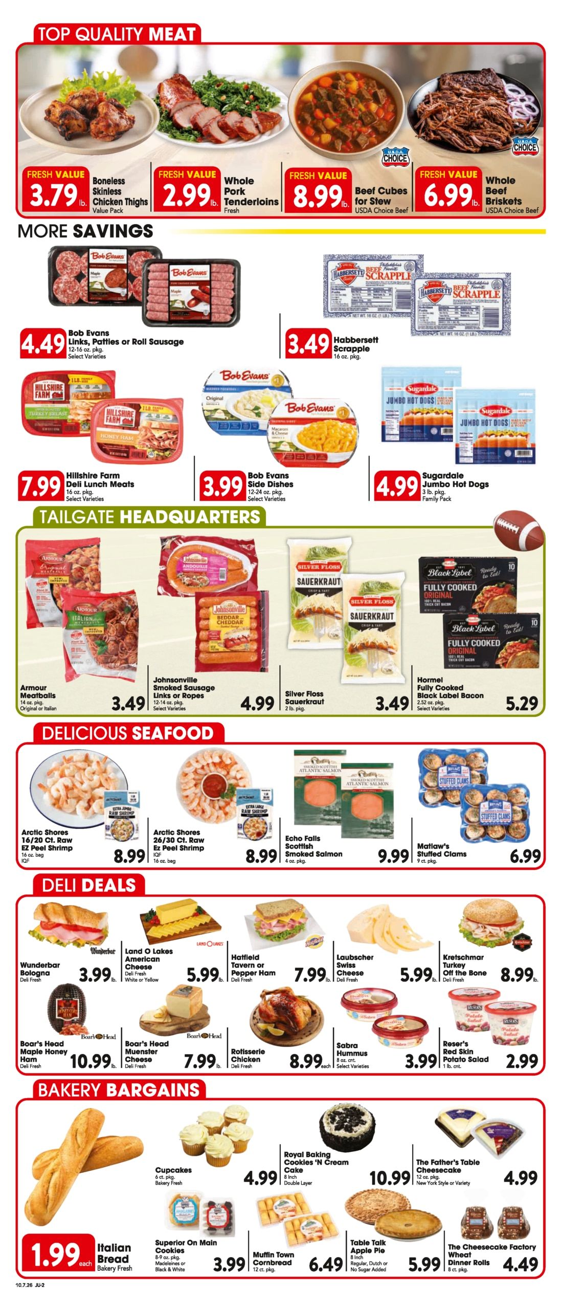 Trout's Jubilee Foods Weekly Ad October 7 - 13, 2026
