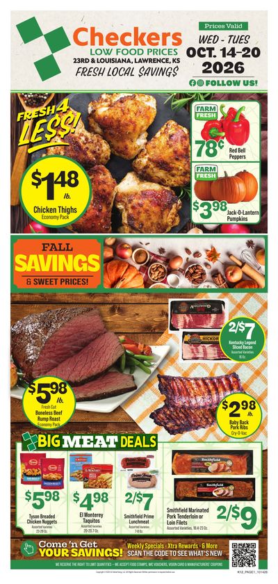 Checkers Foods Weekly Ad October 14 - 20, 2026