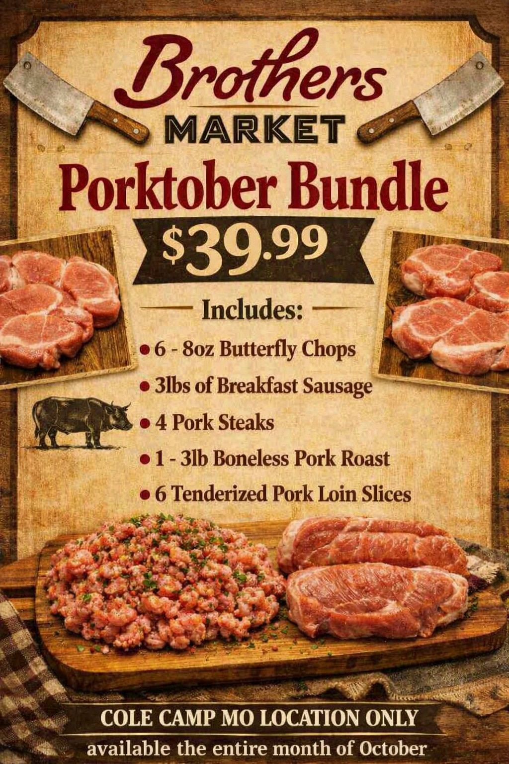 Brothers Market (Cole Camp, MO) Porktober Bundle Weekly Ad October 6 - 31, 2026