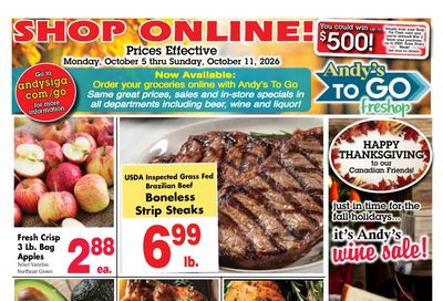 Andy's IGA Foodliner Weekly Ad October 4 - 10, 2026