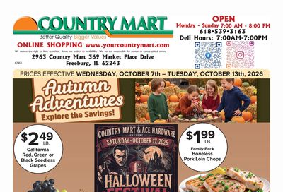 Your Country Mart Weekly Ad October 7 - 13, 2026