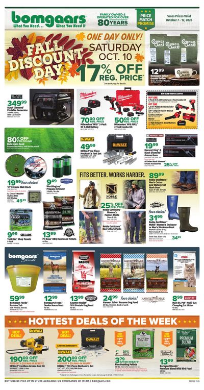 Bomgaars Weekly Ad October 7 - 12, 2026