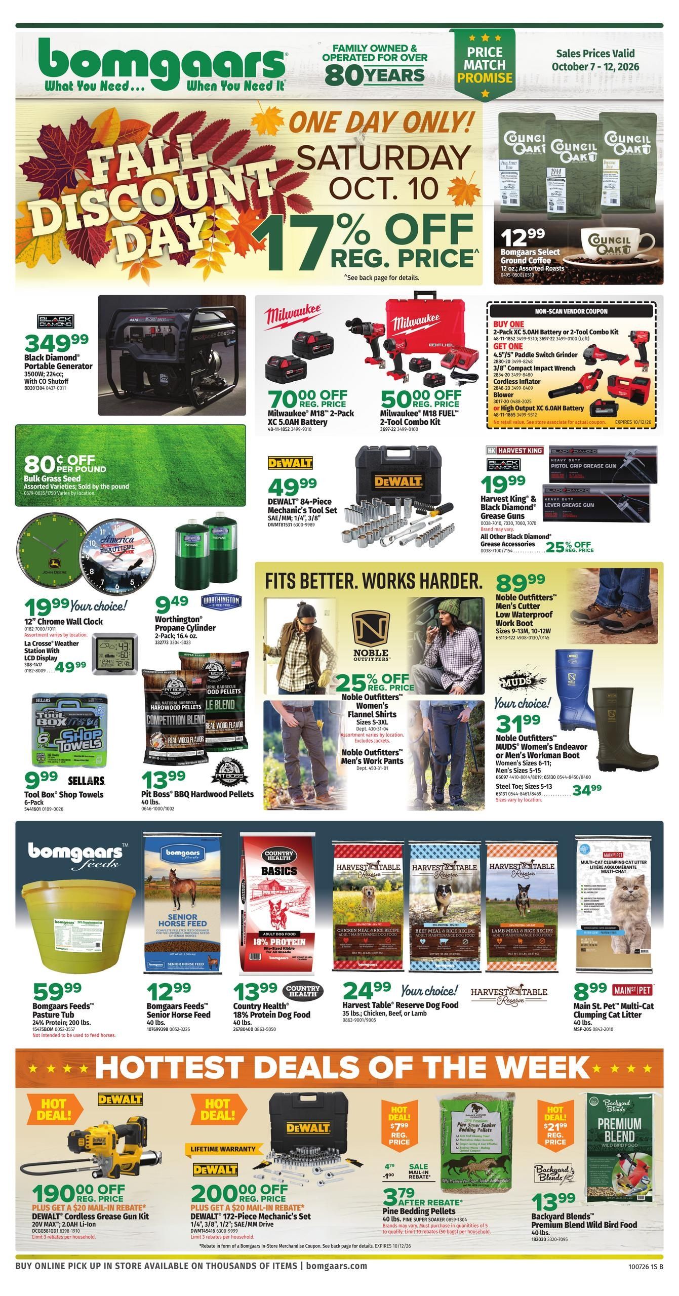Bomgaars Weekly Ad October 7 - 12, 2026