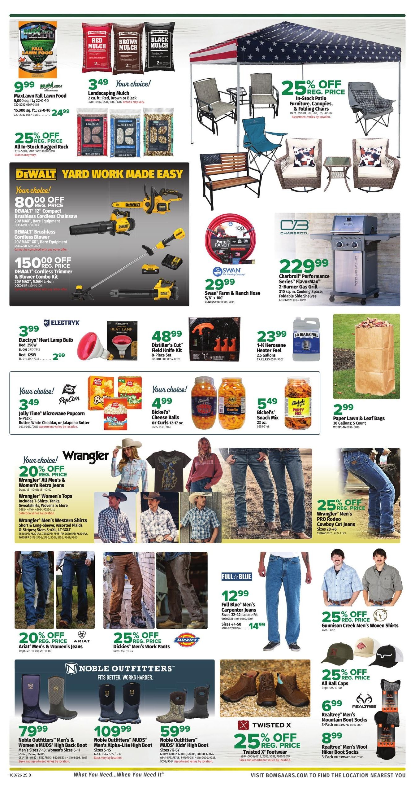 Bomgaars Weekly Ad October 7 - 12, 2026