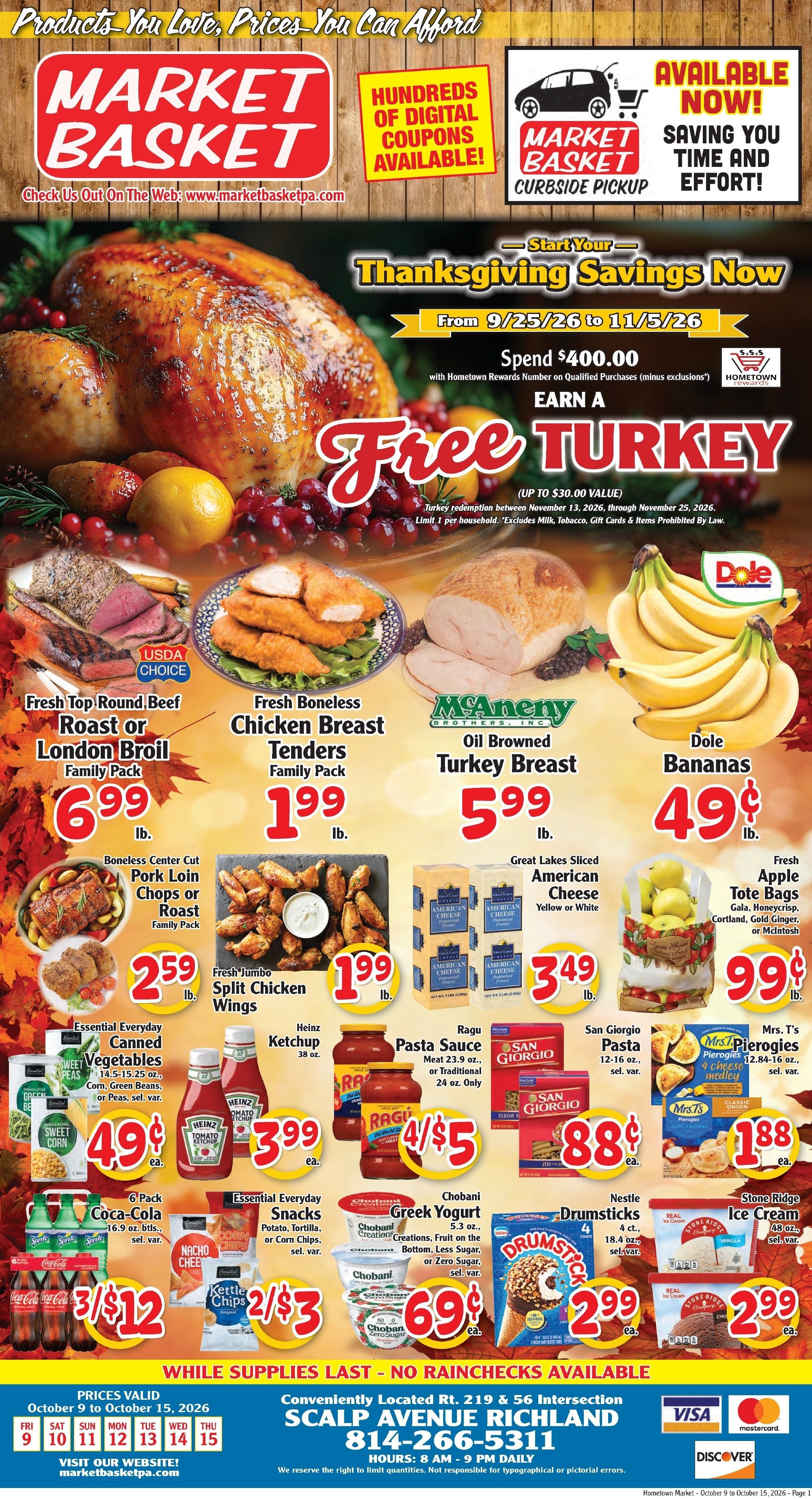 Market Basket Pennsylvania Weekly Ad October 9 - 15, 2026