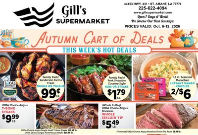 Gill's Supermarket Weekly Ad October 6 - 12, 2026
