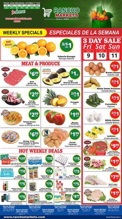 Rancho Markets Weekly Ad October 6 - 12, 2026