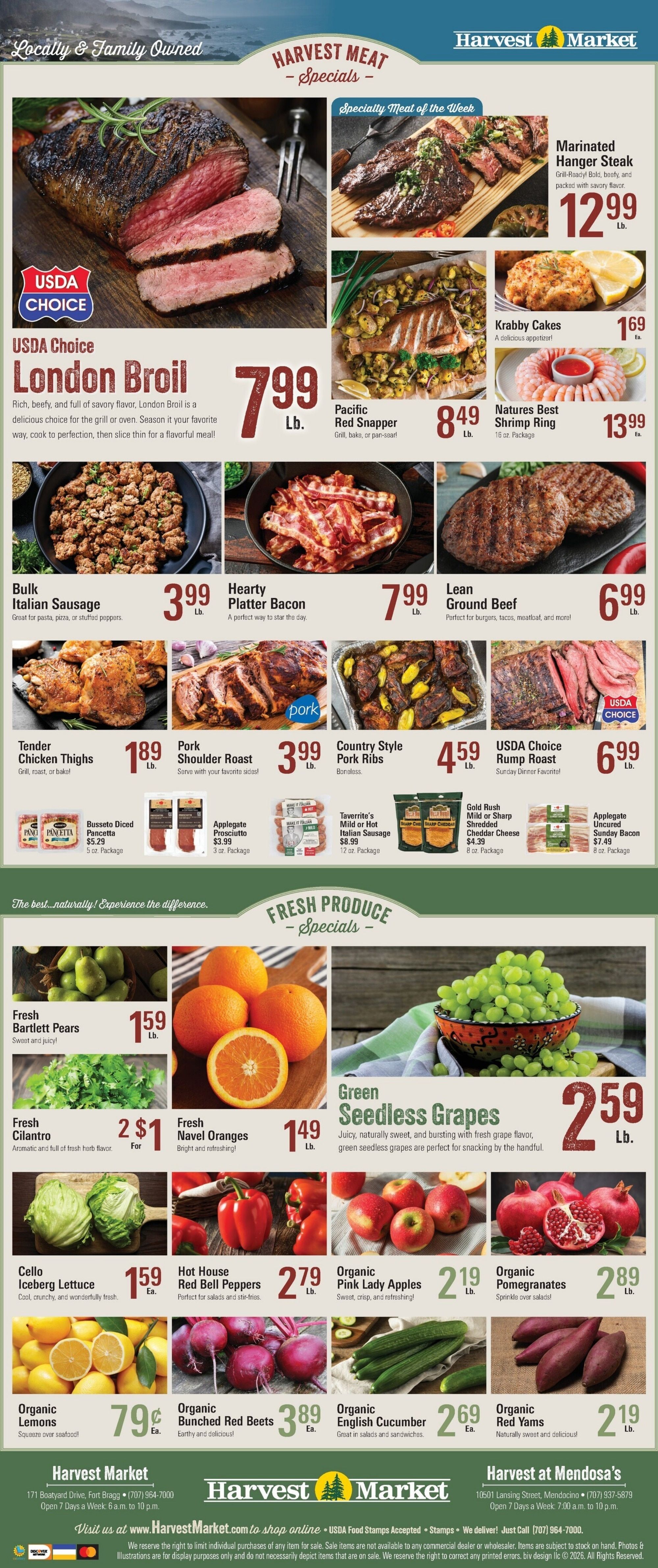 Harvest Market Fort Bragg Weekly Ad October 6 - 13, 2026