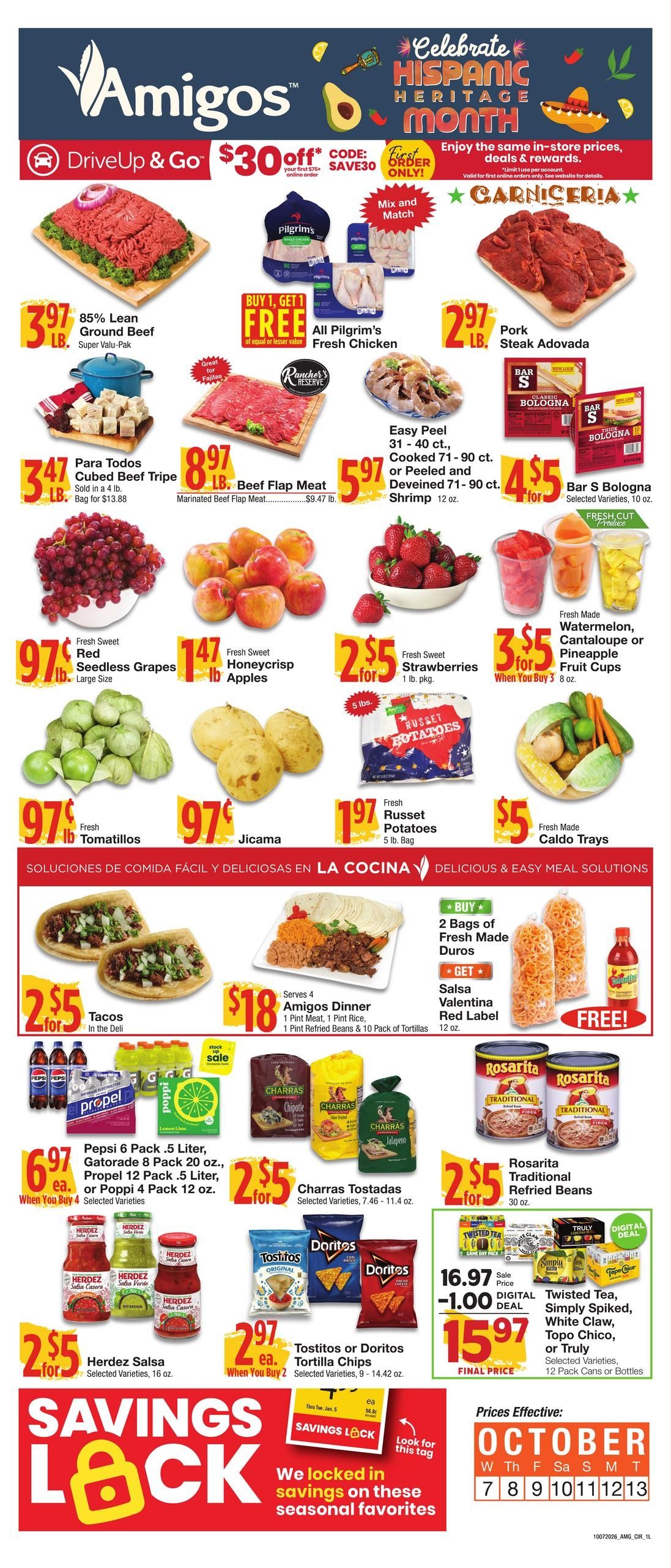 Amigos United Weekly Ad October 7 - 13, 2026