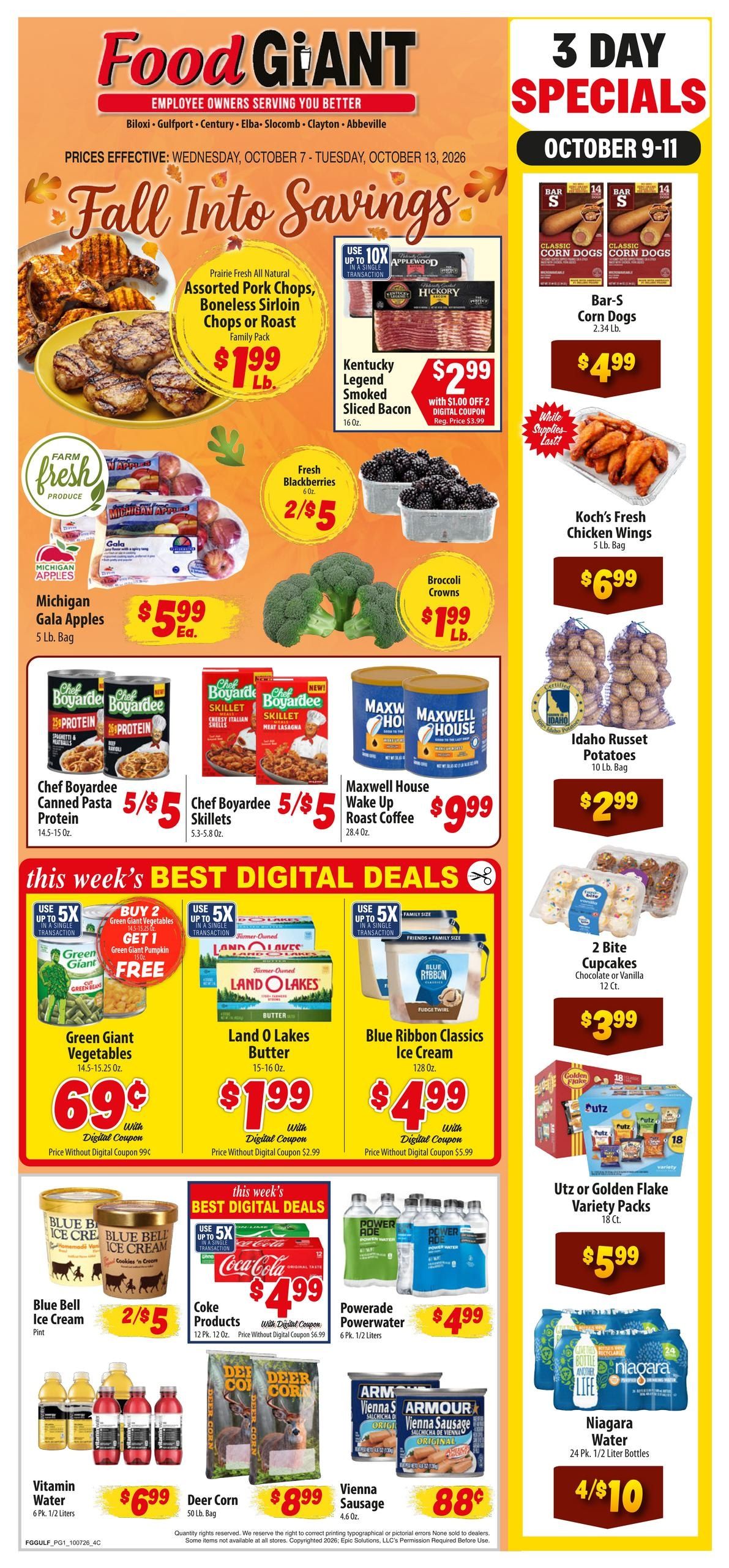 Food Giant (Dothan Area, AL) Weekly Ad October 7 - 13, 2026