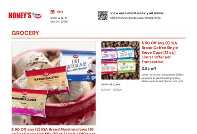 Honey's IGA Weekly Ad October 5 - 18, 2026