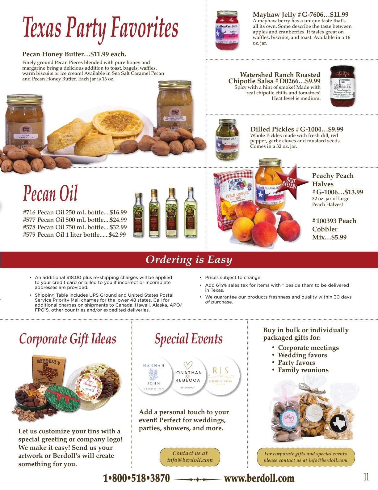 Berdoll Pecan Farm 2026-2027 Catalog Weekly Ad August 31, 2026 - December 31, 2027