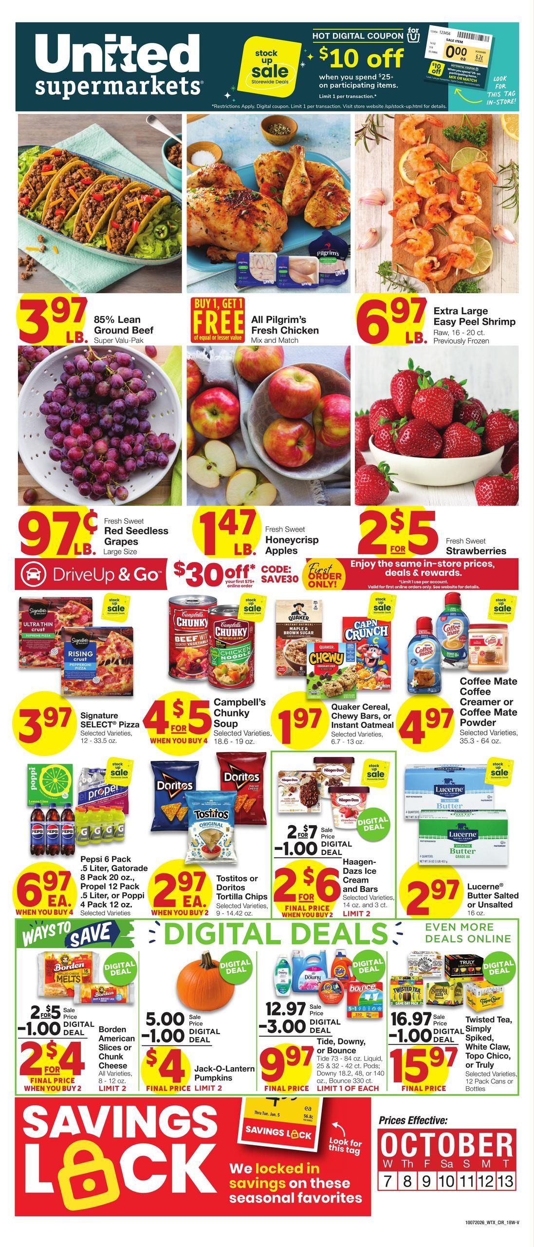 United Supermarkets (Bangs Area, TX) Weekly Ad October 7 - 13, 2026