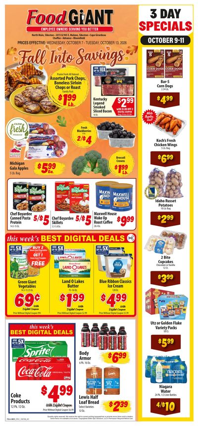 Food Giant (Jackson Area, TN) Weekly Ad October 7 - 13, 2026