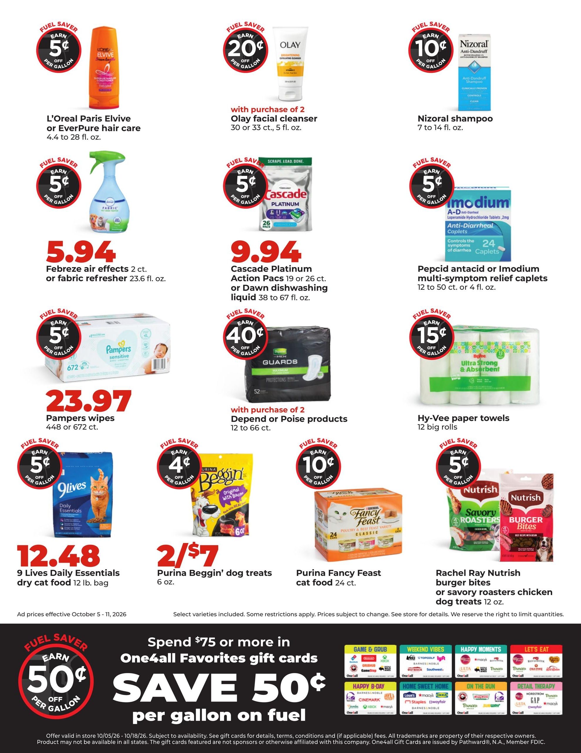 Hy-Vee (Cedar Falls Area, IA) Weekly Ad October 5 - 11, 2026