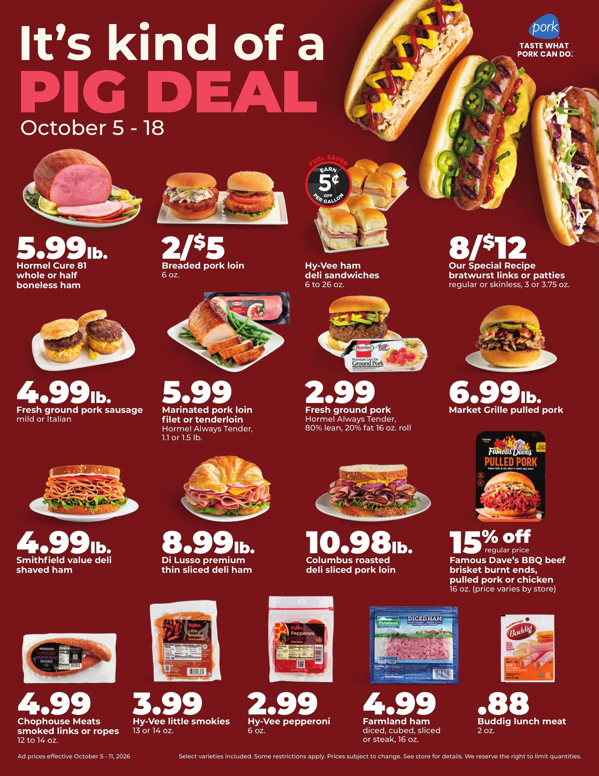 Hy-Vee (Cedar Falls Area, IA) Weekly Ad October 5 - 11, 2026