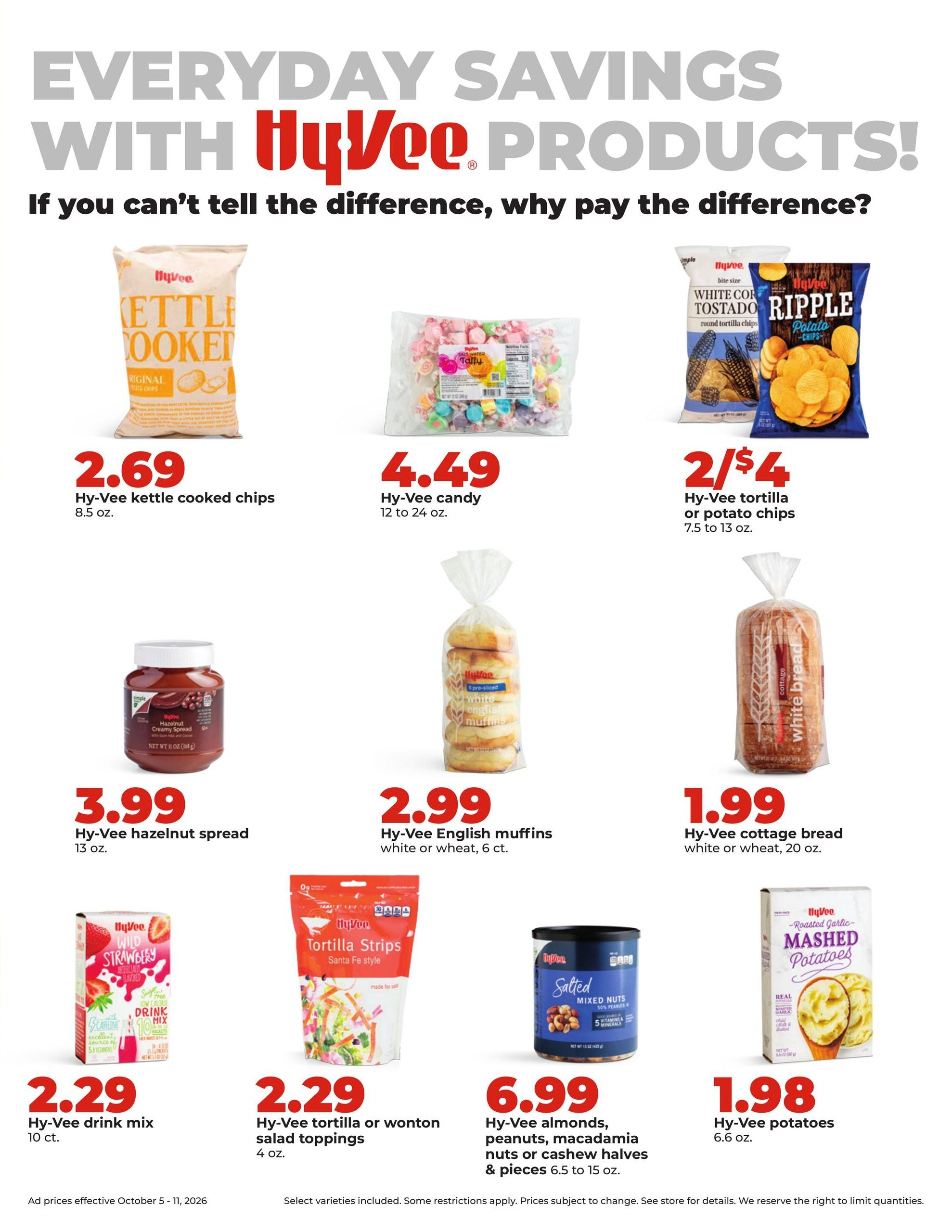 Hy-Vee (Cedar Falls Area, IA) Weekly Ad October 5 - 11, 2026