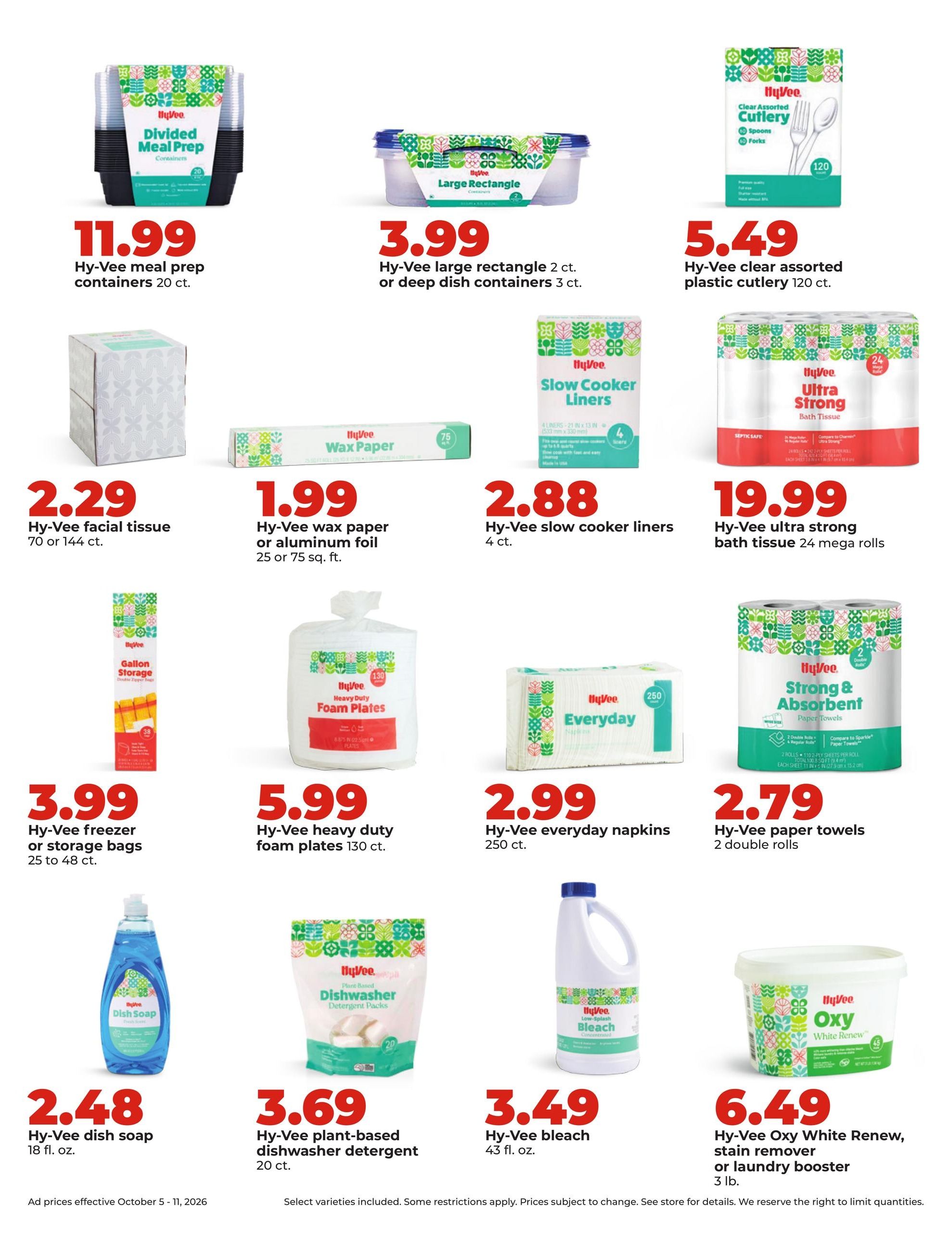 Hy-Vee (Cedar Falls Area, IA) Weekly Ad October 5 - 11, 2026
