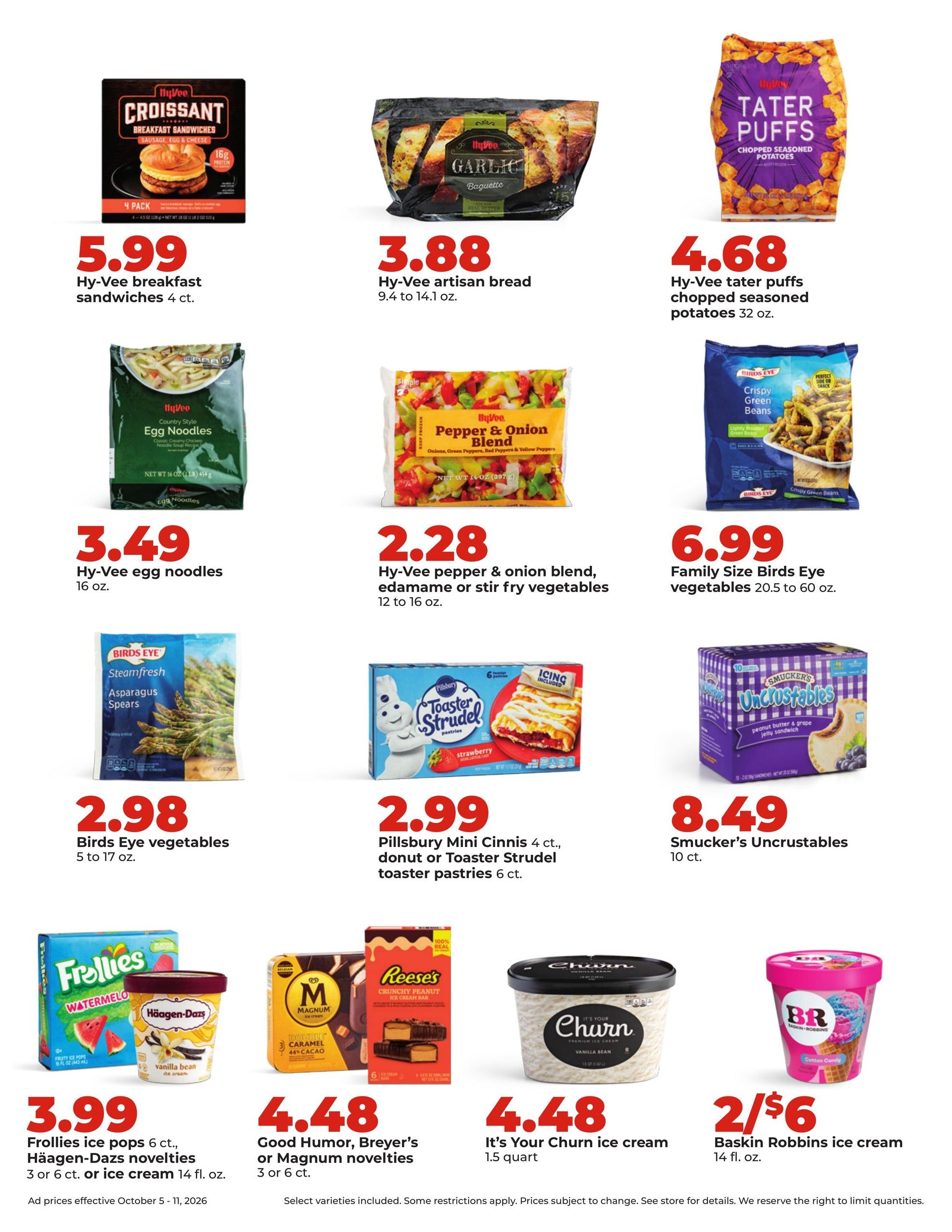 Hy-Vee (Cedar Falls Area, IA) Weekly Ad October 5 - 11, 2026