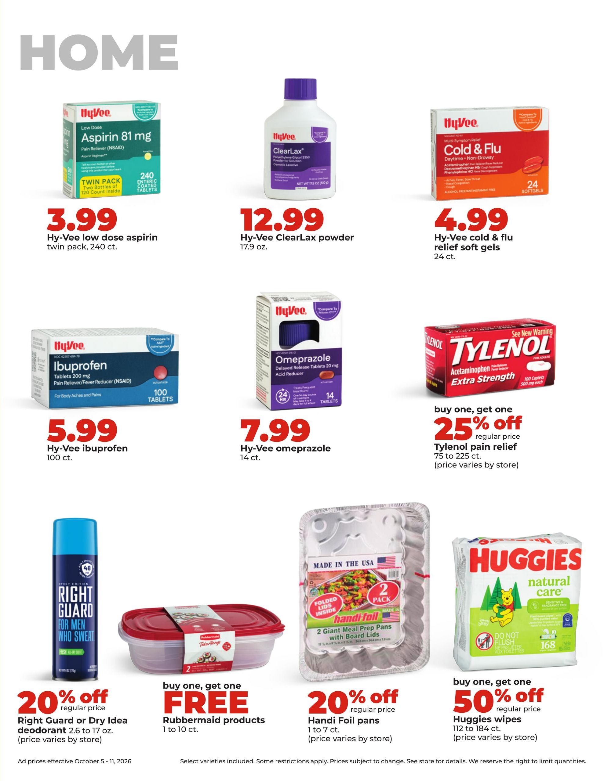 Hy-Vee (Cedar Falls Area, IA) Weekly Ad October 5 - 11, 2026