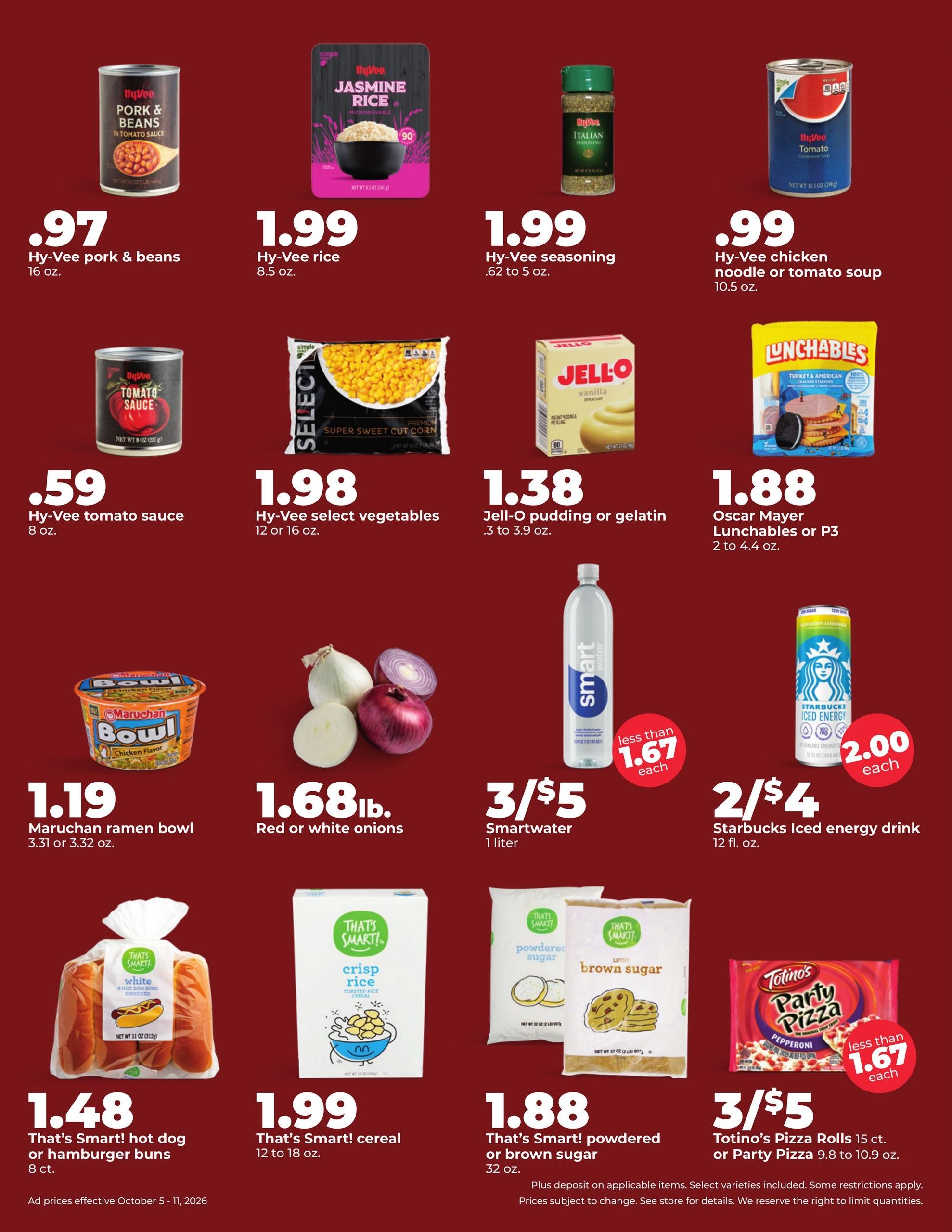 Hy-Vee (Cedar Falls Area, IA) Weekly Ad October 5 - 11, 2026