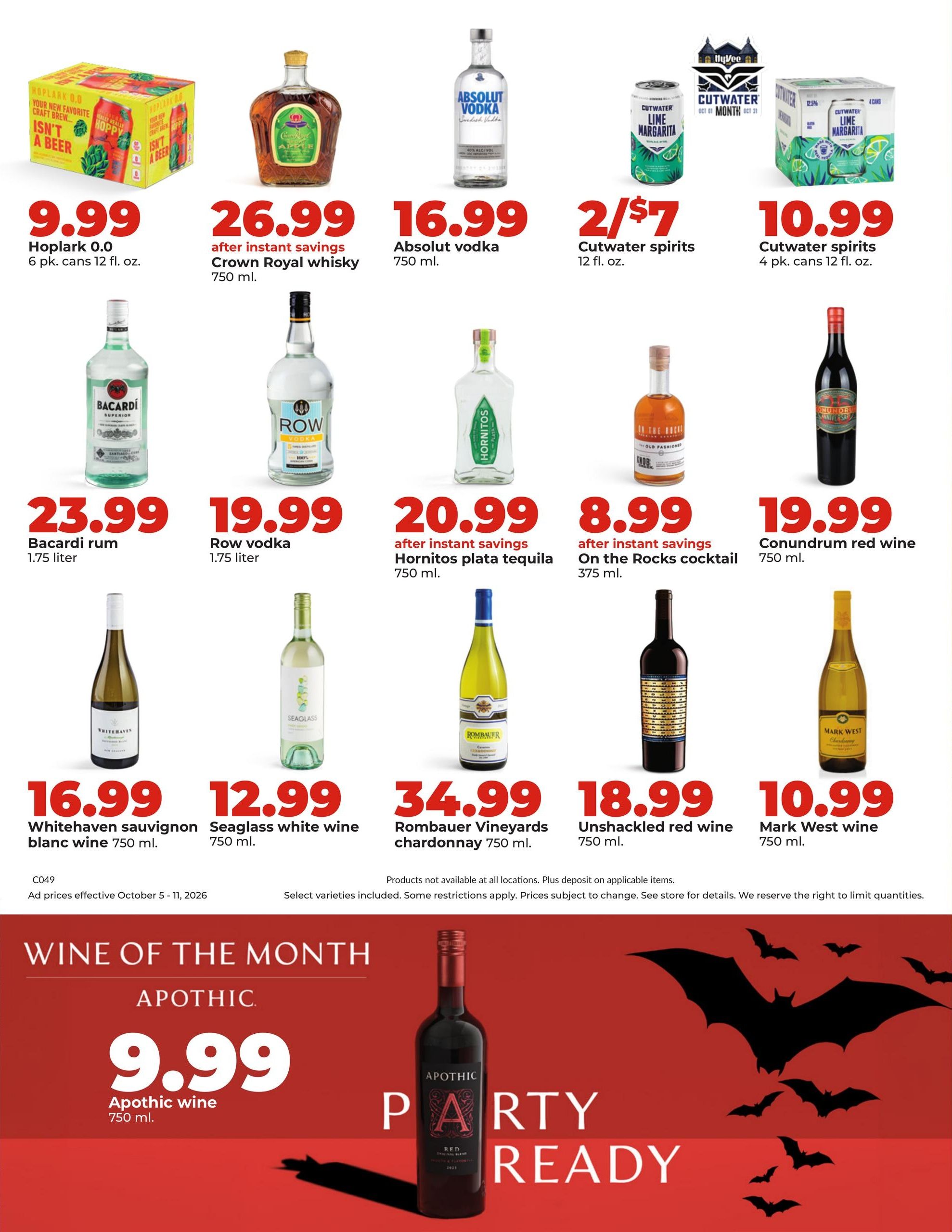 Hy-Vee (Cedar Falls Area, IA) Weekly Ad October 5 - 11, 2026