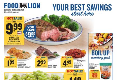 Food Lion (Rocky Mount Area, NC) Weekly Ad October 7 - 13, 2026